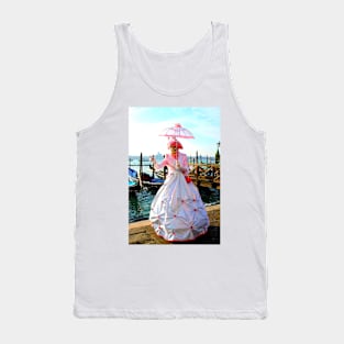 Woman in carnival costume in front of Grand Canal Tank Top